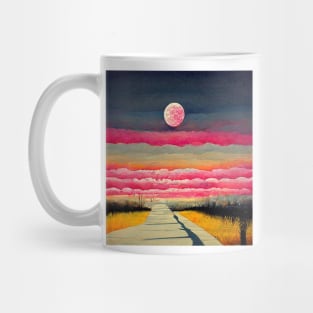 aesthetic sky with full moon Mug